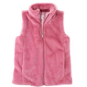 J. Crew Factory Faux Fur Vest in PINK!
